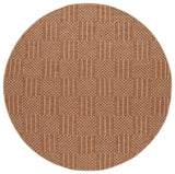 Safavieh Wicker 6'-7" x 6'-7" Rug in Natural / Brown
