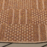 Safavieh Wicker 6'-7" x 6'-7" Rug in Natural / Brown