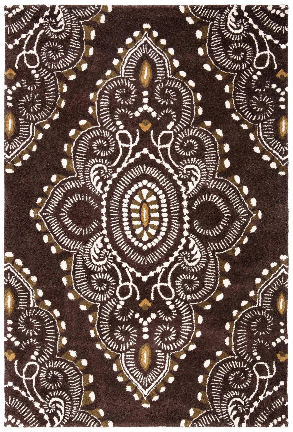 Safavieh Wyndham 4'-0" x 6'-0" Rug in Brown / Ivory