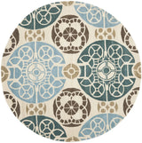 Safavieh Wyndham 7'-0" x 7'-0" Rug in Beige / Blue