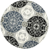 Safavieh Wyndham 7'-0" x 7'-0" Rug in Grey / Black