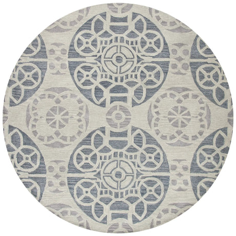 Safavieh Wyndham 7'-0" x 7'-0" Rug in Silver / Blue