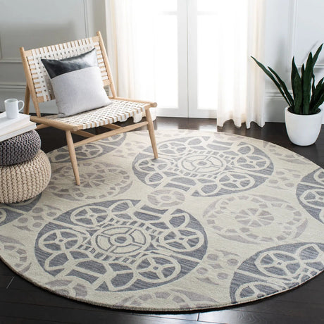 Safavieh Wyndham 7'-0" x 7'-0" Rug in Silver / Blue