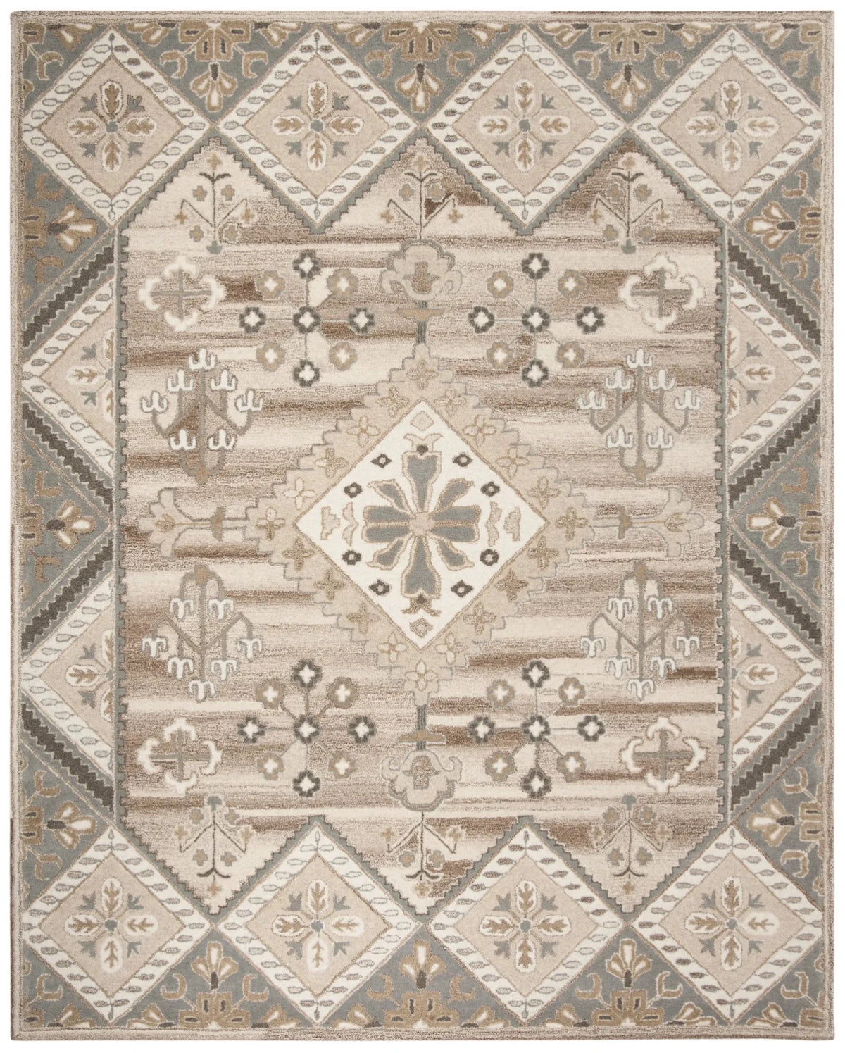 Safavieh Wyndham 8'-0" x 10'-0" Rug in Ivory / Grey