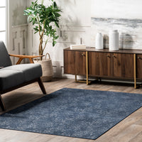 Nuloom Elspeth Casual Faded Bies01A Navy Area Rug