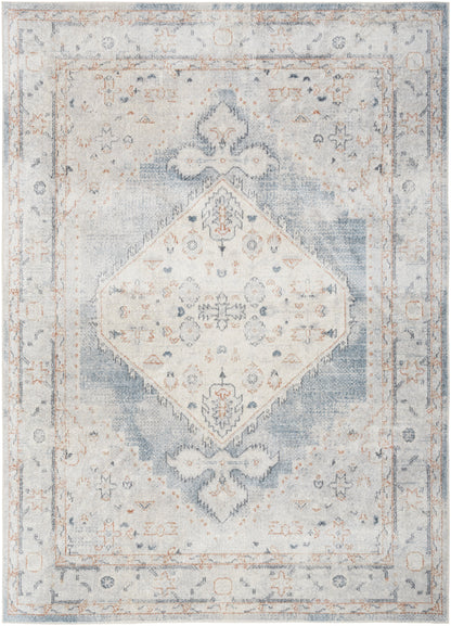 Nourison Astra Machine Washable Asw11 Light Blue Area Rug