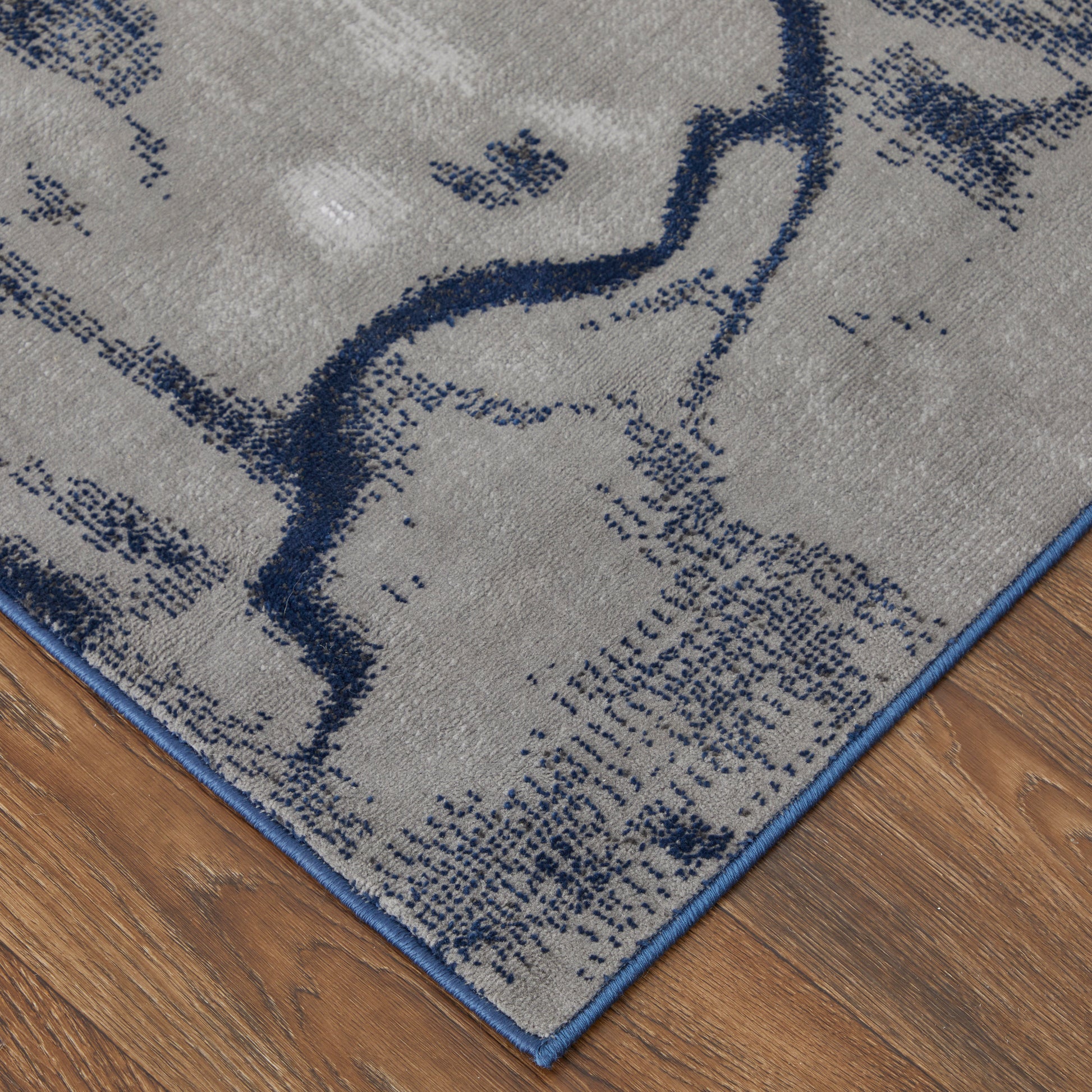 Feizy Gaspar 78739Ktf Blue/Gray/Ivory Area Rug