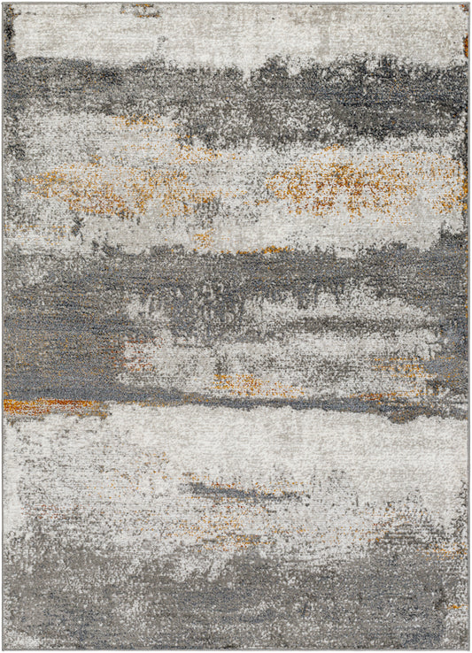 Surya San Francisco Sfo-2300 Charcoal, Ivory, Light Slate, Black, Mustard, Rust Area Rug