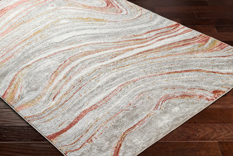 Surya San Francisco Sfo-2302 Dusty Pink, Ivory, Light Gray, Tan, Burgandy, Light Slate Rug.