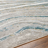 Surya San Francisco Sfo-2303 Blue, Ivory, Light Gray, Tan, Denim, Light Slate Rug.