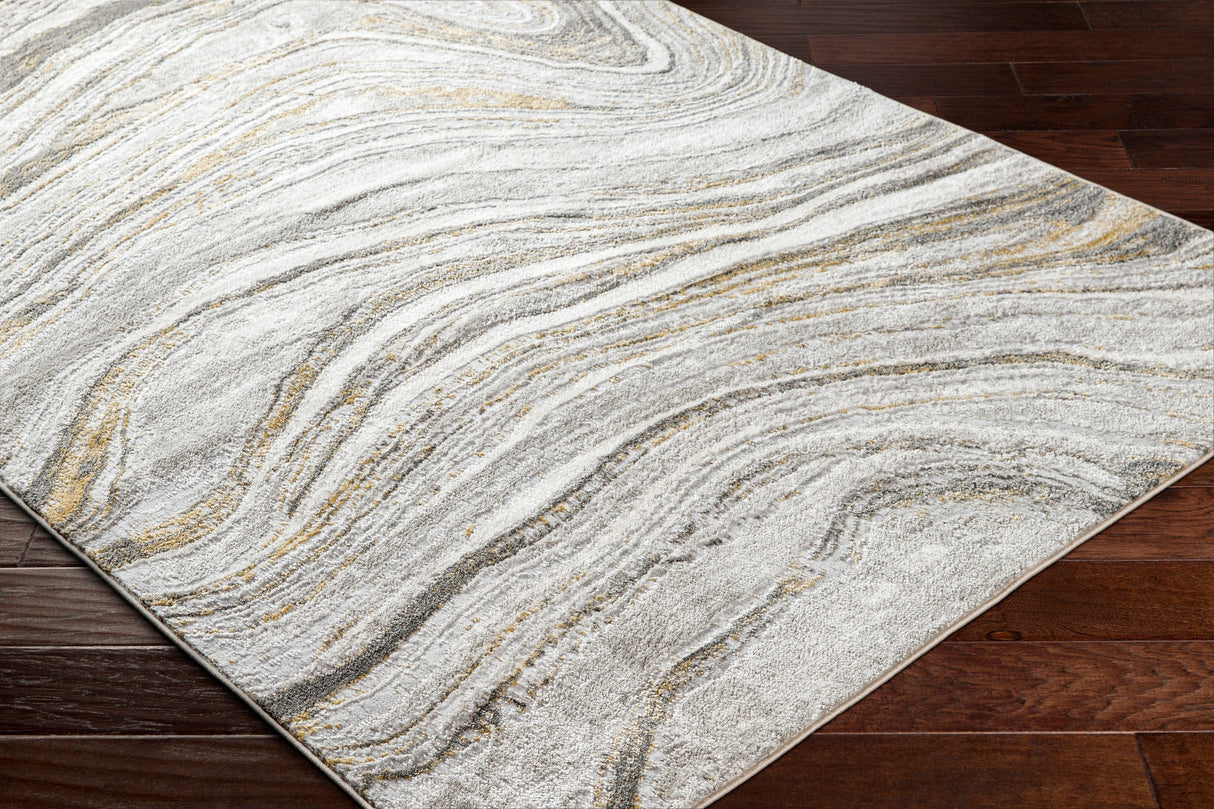 Surya San Francisco Sfo-2304 Light Gray, Ivory, Tan, Charcoal, Light Slate, Slate Rug.