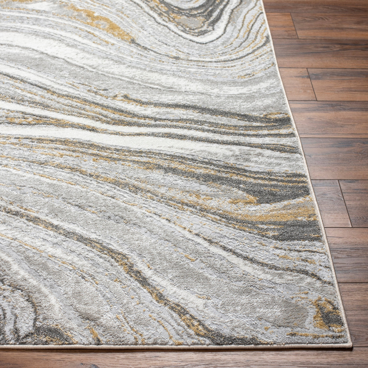 Surya San Francisco Sfo-2304 Light Gray, Ivory, Tan, Charcoal, Light Slate, Slate Rug.