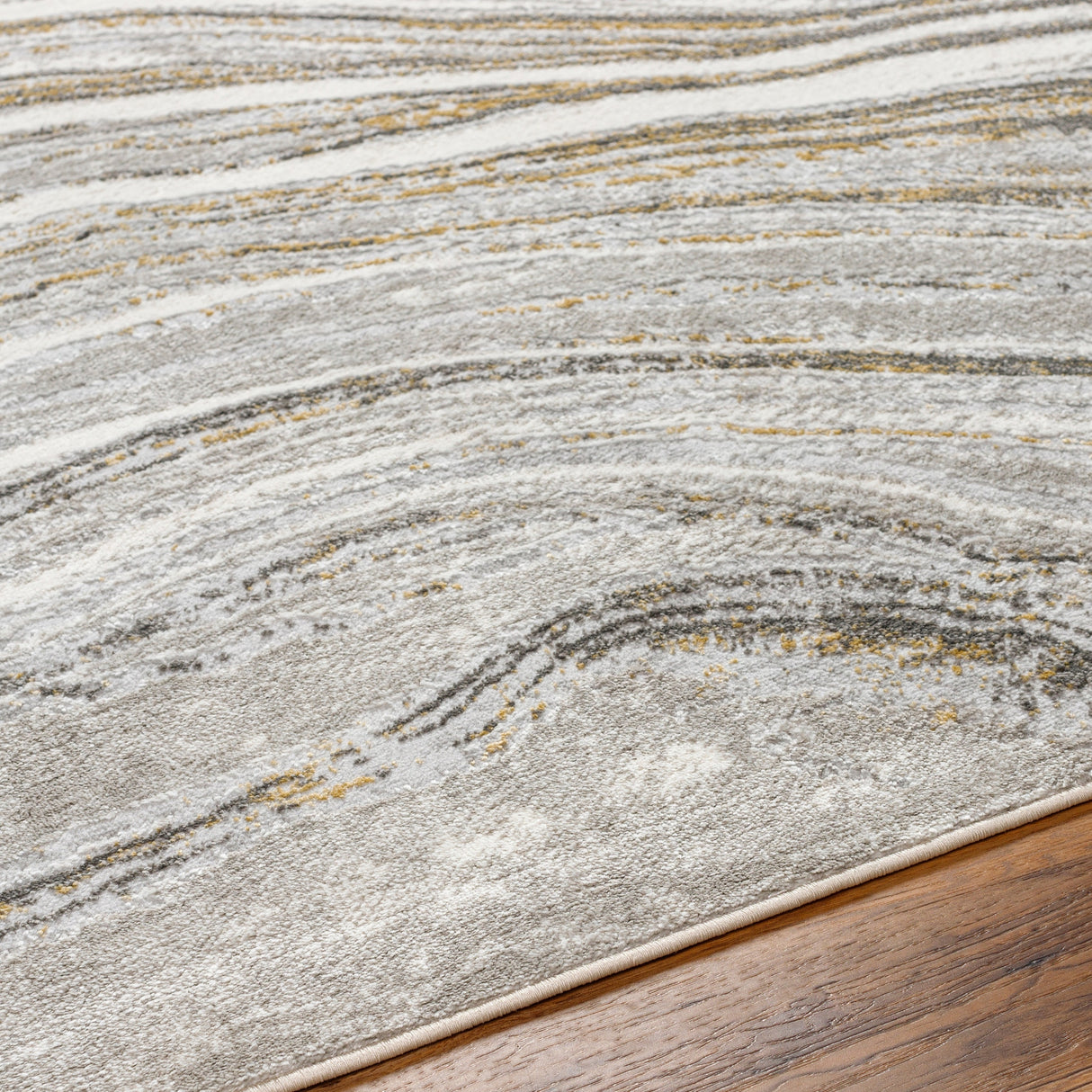 Surya San Francisco Sfo-2304 Light Gray, Ivory, Tan, Charcoal, Light Slate, Slate Rug.