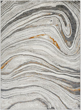 Surya San Francisco Sfo-2305 Light Gray, Ivory, Charcoal, Black, Mustard, Rust Rug.