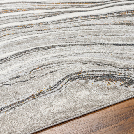 Surya San Francisco Sfo-2305 Light Gray, Ivory, Charcoal, Black, Mustard, Rust Rug.