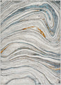 Surya San Francisco Sfo-2306 Light Gray, Ivory, Blue, Black, Mustard, Rust Rug.