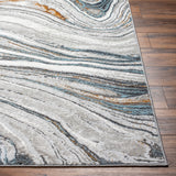 Surya San Francisco Sfo-2306 Light Gray, Ivory, Blue, Black, Mustard, Rust Rug.