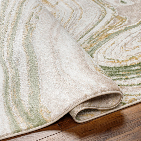 Surya San Francisco Sfo-2307 Ivory, Sage, Taupe, Olive, Tan Rug.