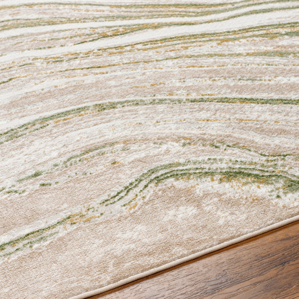Surya San Francisco Sfo-2307 Ivory, Sage, Taupe, Olive, Tan Rug.