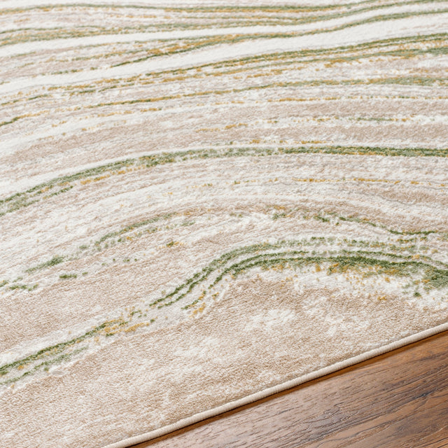 Surya San Francisco Sfo-2307 Ivory, Sage, Taupe, Olive, Tan Rug.