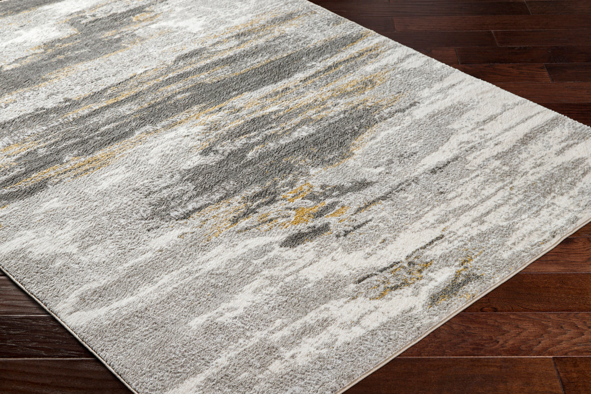 Surya San Francisco Sfo-2311 Light Gray, Ivory, Tan, Mustard, Light Slate Rug.