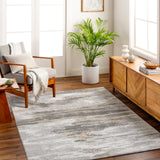 Surya San Francisco Sfo-2311 Light Gray, Ivory, Tan, Mustard, Light Slate Rug.