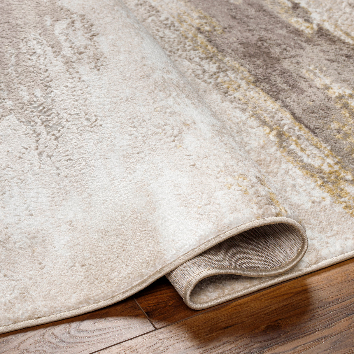 Surya San Francisco Sfo-2313 Ivory, Taupe, Medium Brown, Tan Rug.