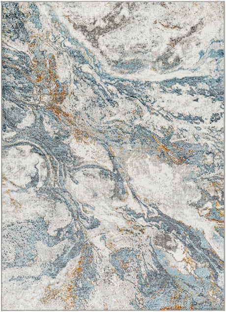 Surya San Francisco Sfo-2314 Ivory, Blue, Light Gray, Black, Mustard, Rust Rug.
