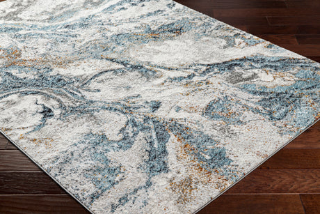 Surya San Francisco Sfo-2314 Ivory, Blue, Light Gray, Black, Mustard, Rust Rug.