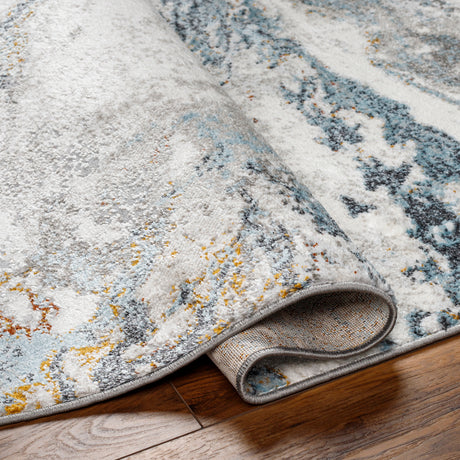 Surya San Francisco Sfo-2314 Ivory, Blue, Light Gray, Black, Mustard, Rust Rug.