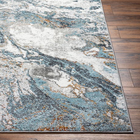 Surya San Francisco Sfo-2314 Ivory, Blue, Light Gray, Black, Mustard, Rust Rug.