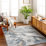 Surya San Francisco Sfo-2314 Ivory, Blue, Light Gray, Black, Mustard, Rust Rug.