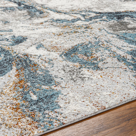 Surya San Francisco Sfo-2314 Ivory, Blue, Light Gray, Black, Mustard, Rust Rug.