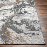 Surya San Francisco Sfo-2315 Charcoal, Ivory, Light Gray, Black, Mustard, Rust Rug.