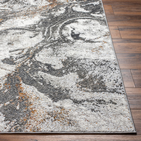 Surya San Francisco Sfo-2315 Charcoal, Ivory, Light Gray, Black, Mustard, Rust Rug.