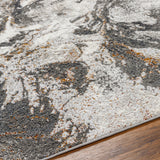 Surya San Francisco Sfo-2315 Charcoal, Ivory, Light Gray, Black, Mustard, Rust Rug.