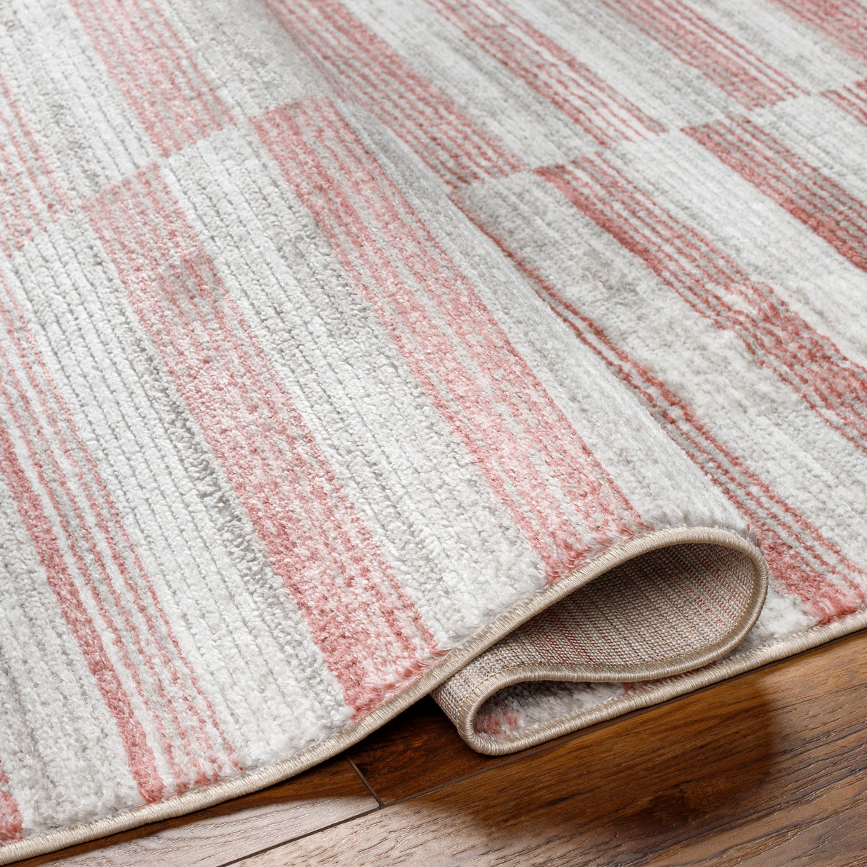 Surya San Francisco Sfo-2317 Ivory, Light Gray, Burgandy, Dusty Pink, Light Slate Rug.