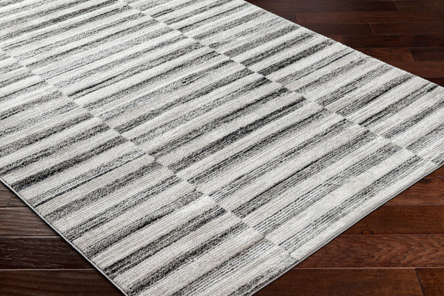 Surya San Francisco Sfo-2319 Ivory, Light Gray, Black, Light Slate, Charcoal Rug.