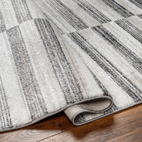 Surya San Francisco Sfo-2319 Ivory, Light Gray, Black, Light Slate, Charcoal Rug.