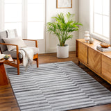 Surya San Francisco Sfo-2319 Ivory, Light Gray, Black, Light Slate, Charcoal Rug.