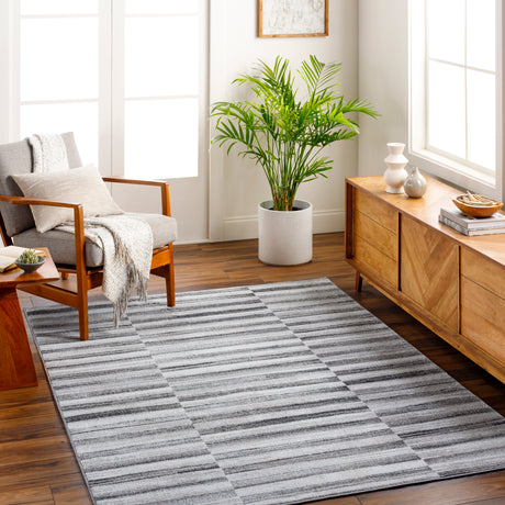 Surya San Francisco Sfo-2319 Ivory, Light Gray, Black, Light Slate, Charcoal Rug.