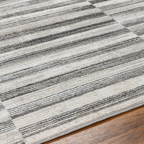 Surya San Francisco Sfo-2319 Ivory, Light Gray, Black, Light Slate, Charcoal Rug.