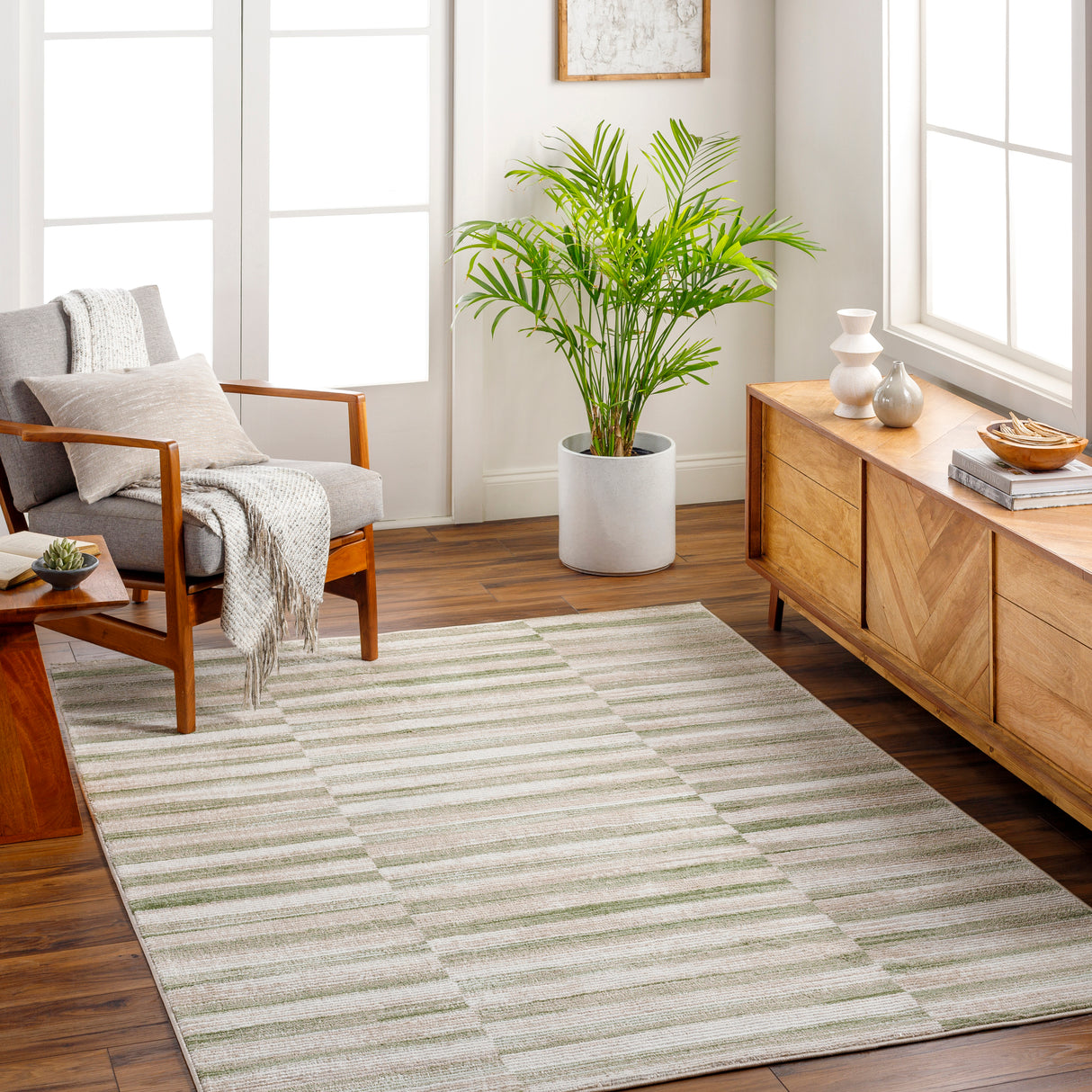 Surya San Francisco Sfo-2320 Ivory, Tan, Olive, Taupe, Sage Rug.
