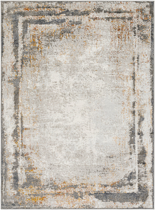 Surya San Francisco Sfo-2321 Ivory, Light Gray, Black, Charcoal, Mustard, Rust Area Rug