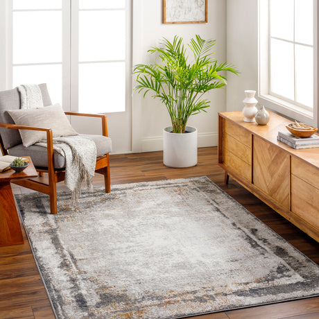 Surya San Francisco Sfo-2321 Ivory, Light Gray, Black, Charcoal, Mustard, Rust Rug.