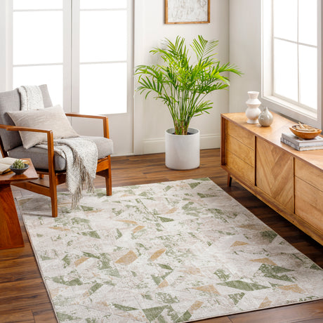 Surya San Francisco Sfo-2324 Ivory, Tan, Sage, Olive, Taupe, Mustard Rug.