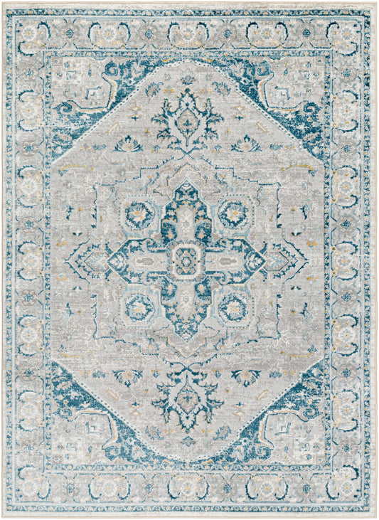 Surya San Francisco Sfo-2325 Ivory, Blue, Light Gray, Denim, Tan, Light Slate Area Rug