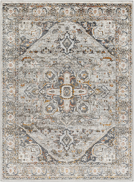 Surya San Francisco Sfo-2326 Ivory, Light Gray, Black, Charcoal, Mustard, Rust Rug.