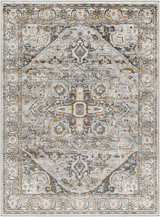 Surya San Francisco Sfo-2326 Ivory, Light Gray, Black, Charcoal, Mustard, Rust Area Rug