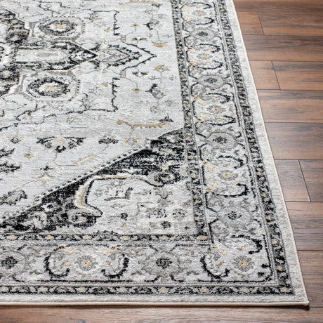 Surya San Francisco Sfo-2328 Light Gray, Charcoal, Ivory, Black, Tan, Slate Rug.